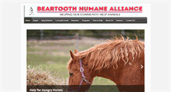 Desktop Screenshot of beartoothhumane.org