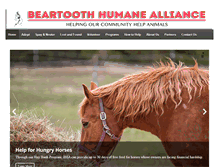 Tablet Screenshot of beartoothhumane.org
